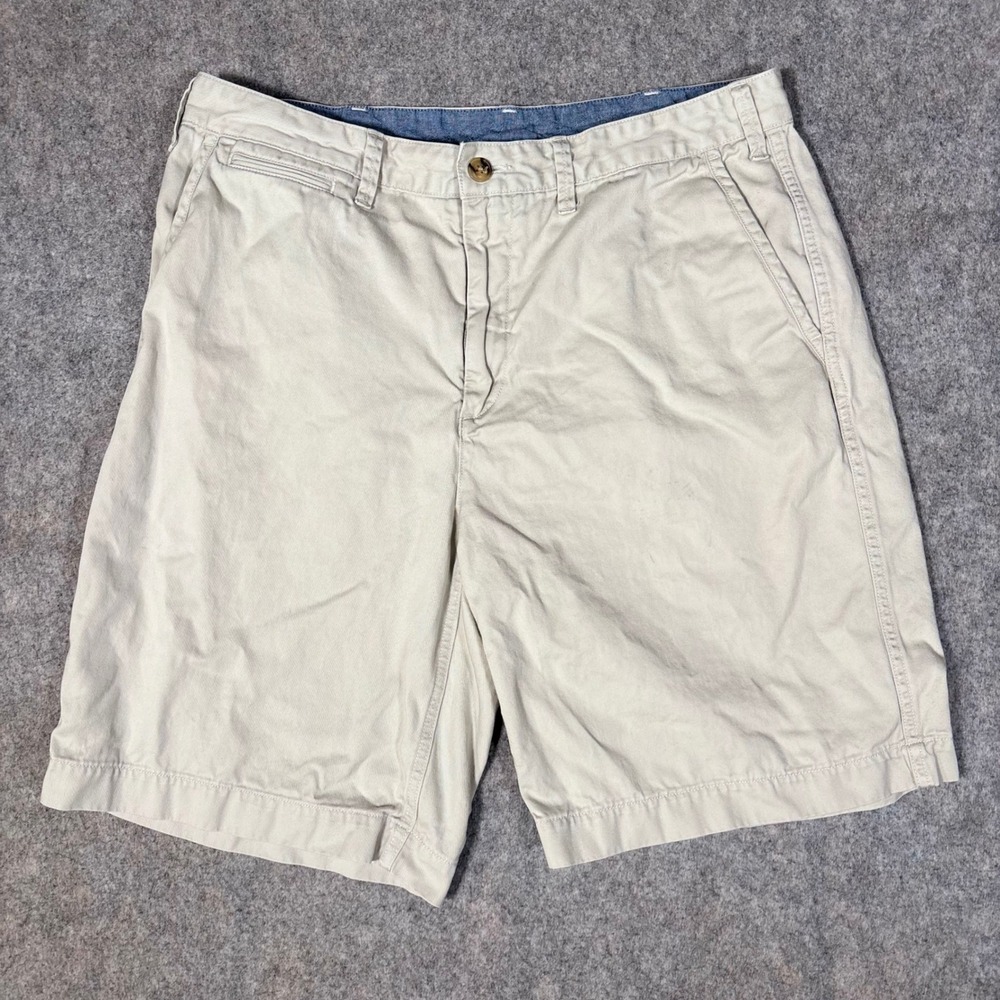 Polo Ralph Lauren Chino Shorts Mens 34 Tan Khaki Relaxed Fit Cotton Twill Flat